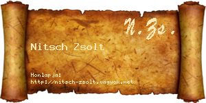 Nitsch Zsolt névjegykártya